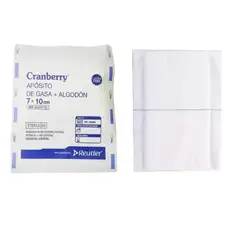 CRANBERRY - Aposito De Gasa + Algodon 7x10cm Esteril 10 Uds