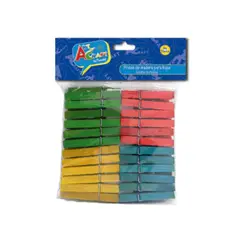 ART AND CRAFT - Pinzas Madera Colores Surtidos 48 Unid Art & Craft