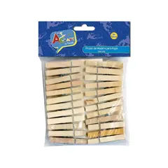 ART AND CRAFT - Pinzas Madera Color Natural 48 Unid 1x49cm Art & Craft