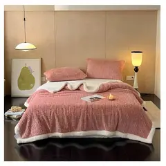 COMPRAPO - Frazada Manta Polar Sherpa Térmica Liviana Nordic 2 Plazas Rosa