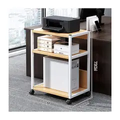 GENERICO - Soporte Impresora Grande 3 Niveles Con Ruedas Mesa Móvil