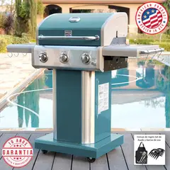 KENMORE - Parrilla a gas 3 Quemadores + Set de Asado + Garras de Oso