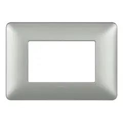 BTICINO - Placa 3 Modulos Aluminio Natural Matix SAM503M3AL