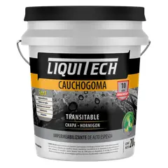 GENERICO - Pintura impermeabilizante sustentable Caucho Goma 5 en 1 Liquitech 20 Kg color Negro