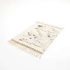 GENERICO - Bajada De Cama 60 x 90 cm Lino Con Diseño Floral 730