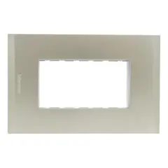 BTICINO - Placa 3 Modulos Nobile Perla Con Soporte AF5S3NA