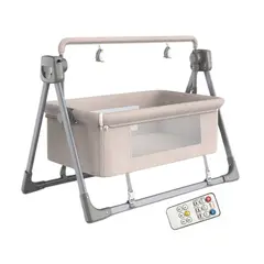 BABYLUNA - Cuna Colecho Mecedora Eléctrica Plegable Con Bluetooth