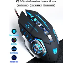 T WOLF - Mouse Gamer Alámbrico T-Wolf V6