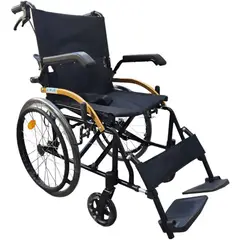 ONEDER - Silla De Ruedas Plegable Aluminio Apoyabrazos Abatibles KJT101B