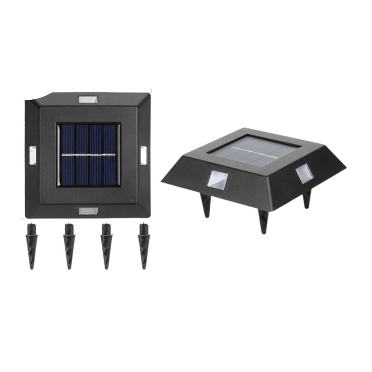 Apliqué 360° Solar - 4 Unidades IP65 Luz Cálida