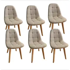 CORI CORI - Pack 6 Sillas Capitonne Lino Beige