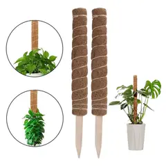 GENERICO - Palo De Coco Para Jardinería, Plantas Y Enredaderas 2 und 40cm