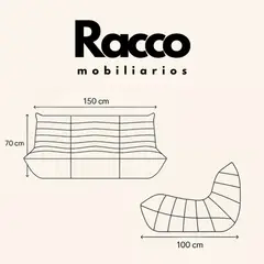 GENERICO - Sofá Racco 2C estilo Togo Mostaza