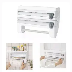 GENERICO - Dispensador Toalla Nova Alusa Film 4 En 1 Cocina