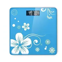 LISM - Balanza Pesa Digital Baño 180kg Vidrio Con Diseños / 227005