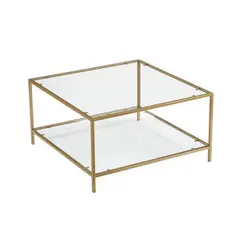 HABITA2 CHILE - Mesa de Vidrio Dorada -Verona