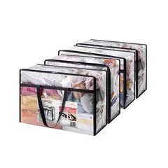 HOMELY - Set X 4 Bolsas organizadoras PVC transparente 40 L