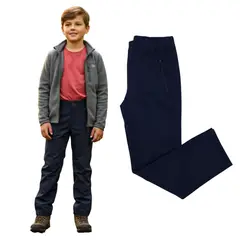 EKOL TACTICA MILITAR - Pantalon Softshell Cintura Mixta Para Niños Con Micropolar Senderismo