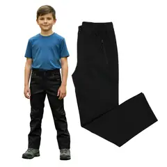 EKOL TACTICA MILITAR - Pantalon Softshell Cintura Mixta Para Niños Con Micropolar Senderismo