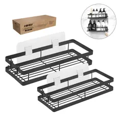 HOMELY - Organizador De Ducha Repisa Estante Aluminio Set X2