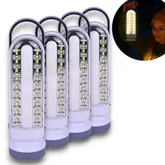 GENERICO - Pack X4 Lampara De Emergencia 3en1 Con Carga Solar Luz Led