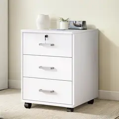 GENERICO - Cajonera Oficina Con Llaves Y Ruedas Escritorio Madera