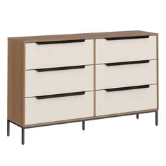 GENERICO - Cajonera Comoda Ancha de 8 Cajones Liviana MDF