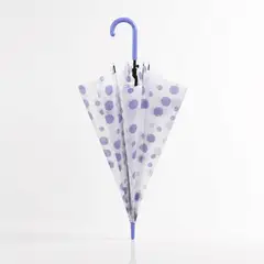 HOMESTAR - Paraguas tipo bastón transparente con lunares rosados