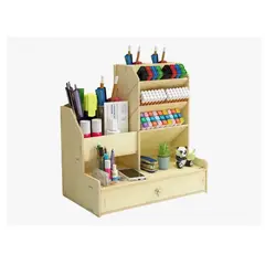 GENERICO - Organizador Escritorio Madera Portalápices Oficina Escuela