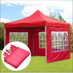 GENERICO - Lateral o Pared Para Toldo Araña 3x3 con Diseño de Ventana en Rojo