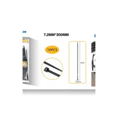 GENERICO - AMARRE DE PLÁSTICO BRIDA 10PCS 7MM X 300MM