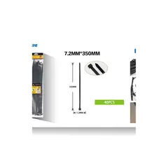 GENERICO - AMARRE DE PLÁSTICO BRIDA 40PCS 7MM X 350MM