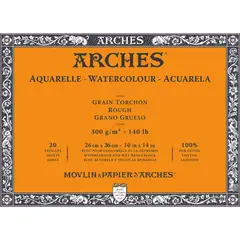 ARCHES - Block Acuarela 300gr Grano Grueso 20 Hojas 26 x 36 cm