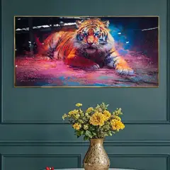 DEKAM DISEÑO - CUADRO PORCELANA DIAMANTES TIGRE 140X70 CMS