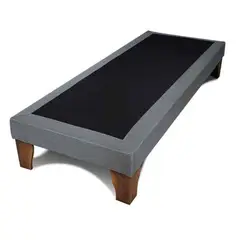 GENERICO - BASE DE CAMA PLAZA Y MEDIA 1.5 GRIS LINO