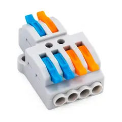 GENERICO - Conector Rápido Fast Clip Universal 2 Entrada 4 Salidas
