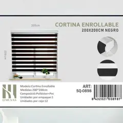ANGELES DEL HOGAR - CORTINA ROLLER DUO LISA 200CM X 200CM