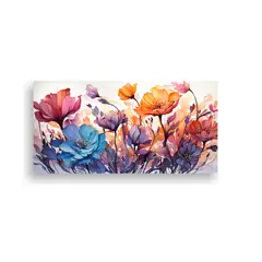 GENERICO - Pintura Decorativa Con Esquema De Tonos Lavanda 80x40 Cm