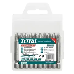 TOTAL TOOLS - Juego Set De Puntas Phillips Ph2 X 50mm Imantadas