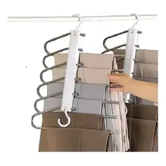 GENERICO - Colgador Percha Mágico Plegable Pantalon 6 En 1 Metalvenzhop