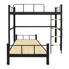 GENERICO - Cama alta + Cama baja Strong 1.5 plaza negro
