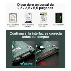 GIOIO - Adaptador Usb 30 A Sata 2535 Para Disco Duro