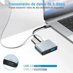 GIOIO - 4 En 1 Usb C A 4k Hdmi Vga Adaptador