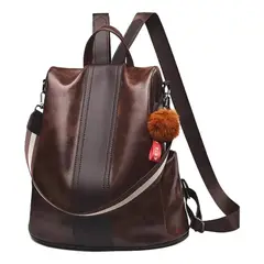 GIOIO - Mochila De Viaje Laptop Mujer Cuero Bolso Antirrobo