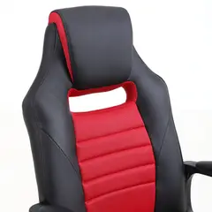 AGUILA - Silla Gamer Ignite de Malla con Cuero Sintético Híbrida y Mecedora - Negro y Rojo