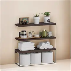 GENERICO - Repisas Flotantes De Madera Modernas X3 Con Reja 100% Pino