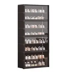 GLOBAL LATIN GROUP - Zapatero Vertical con Tapa PET 30x64x139cm 8 Niveles