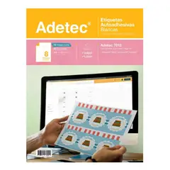 ADETEC - Etiquetas Adhesivas Brillantes 106x35 mm