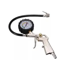 GENERICO - Pistola Para Inflar Y Calibrar Neumaticos Con Manómetro