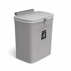 JAVIMATE - BASURERO COLGANTE DE PUERTA PARA COCINA GRIS